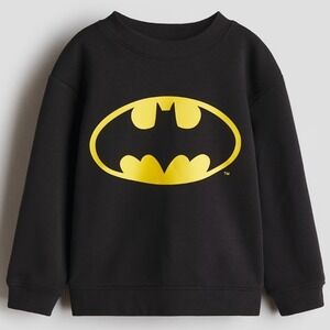 Batman XXL $45 Graphic Black Yellow DC Comics Batwing Cotton Blend Sweatshirt